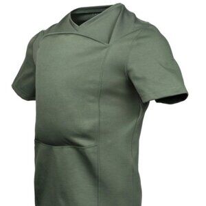 NWOT Lalabu Large Dad Shirt Fern Green -Kangaroo Pouch